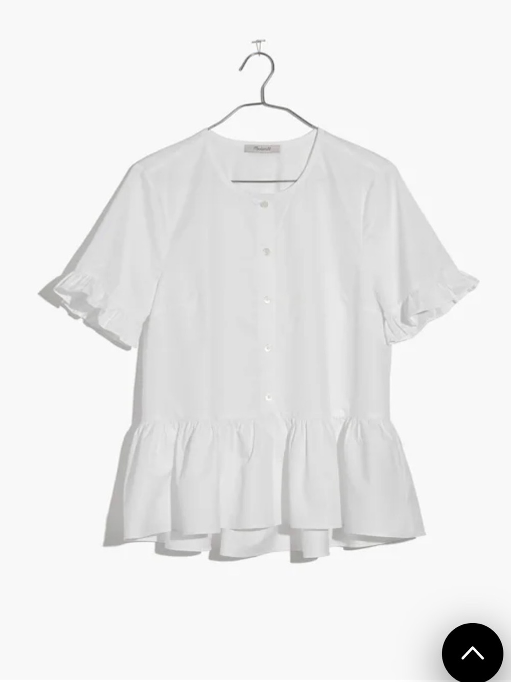 Madewell Studio Peplum Ruffle Hem Top